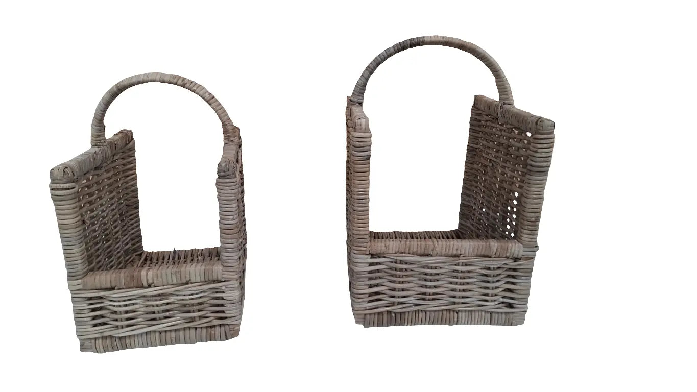 HEAVY FIREWOOD BASKET TWIN SET - S/M H and J Garuda furniture