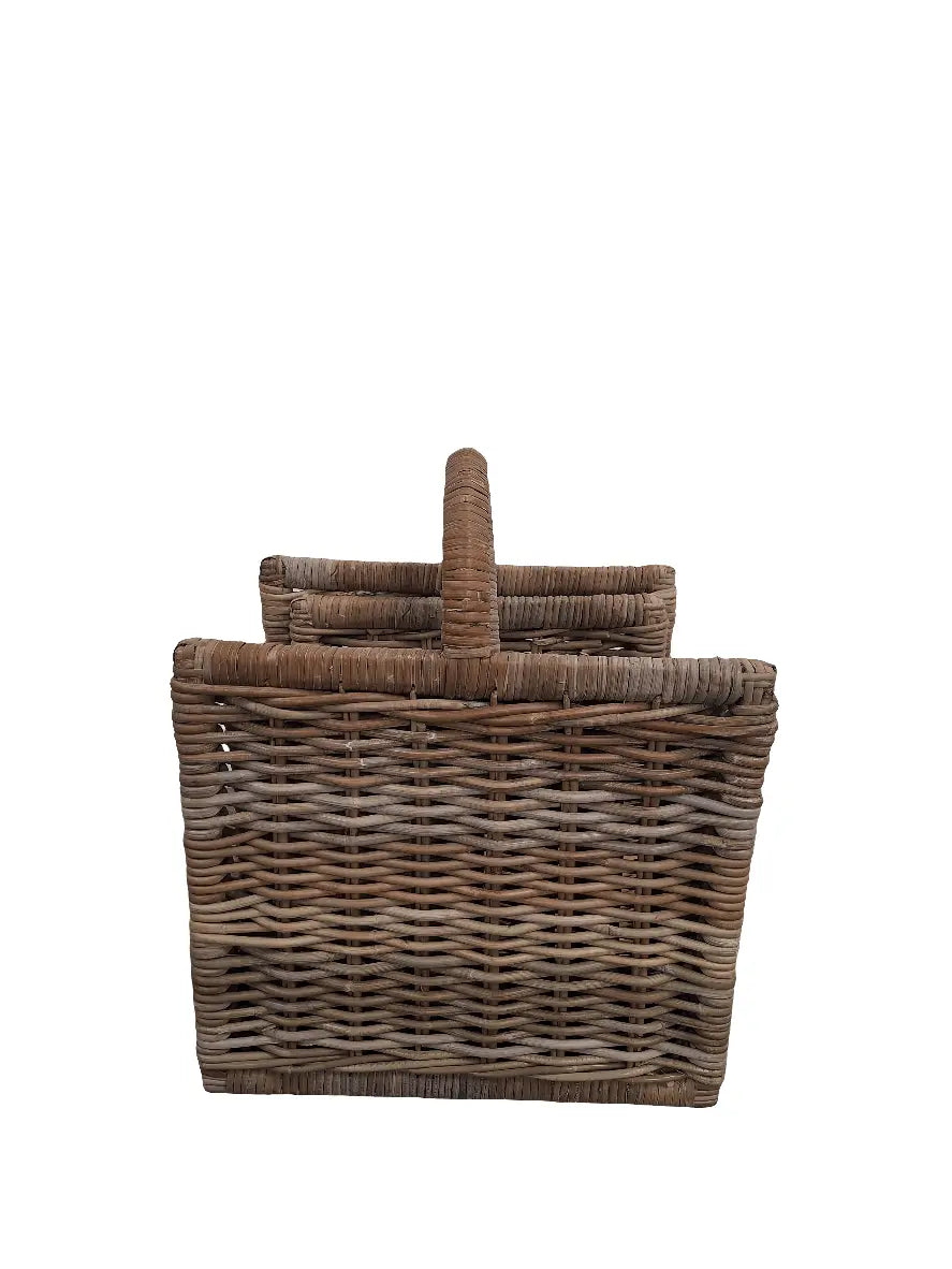 HEAVY FIREWOOD BASKET TWIN SET - S/M H and J Garuda furniture