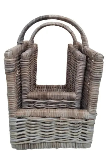 HEAVY FIREWOOD BASKET TWIN SET - S/M H and J Garuda furniture