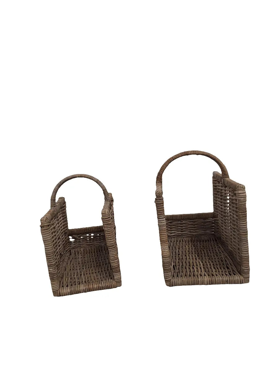 HEAVY FIREWOOD BASKET TWIN SET - S/M H and J Garuda furniture
