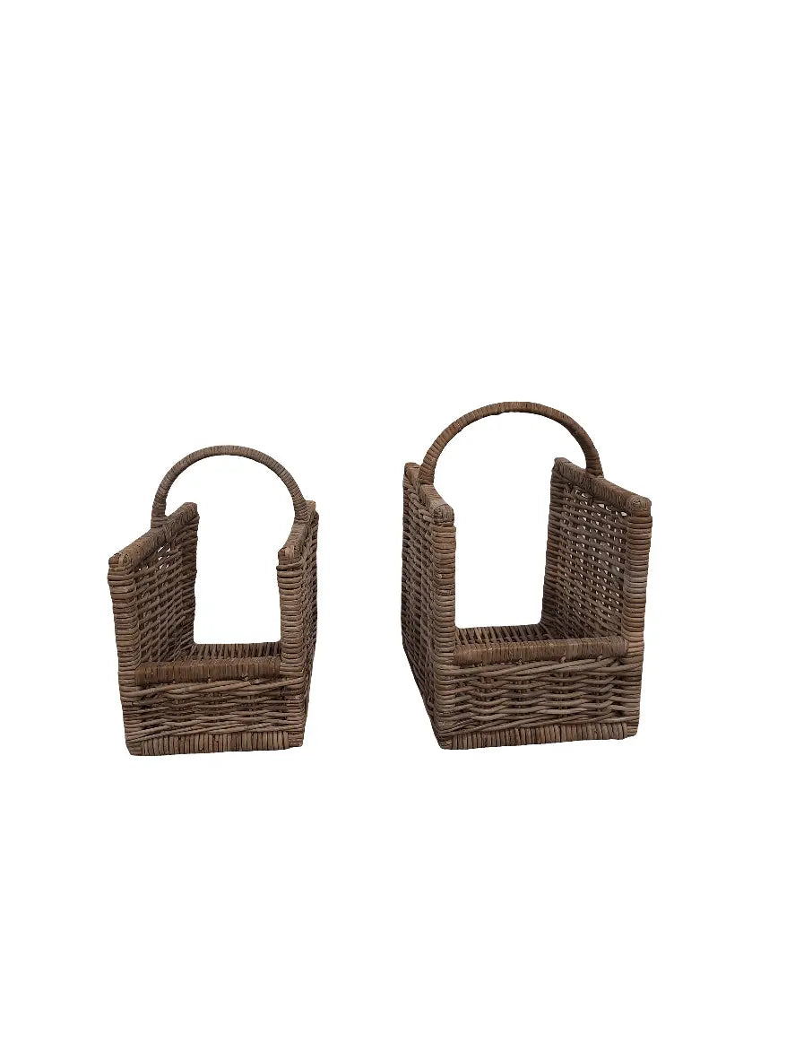 HEAVY FIREWOOD BASKET TWIN SET - S/M H and J Garuda furniture