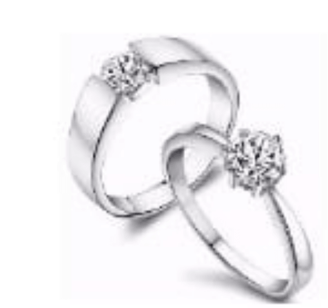 12 tryme crystal couple his and hers zircon ring