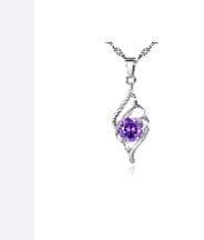 10 x Crown pendant crystal necklace zircon
