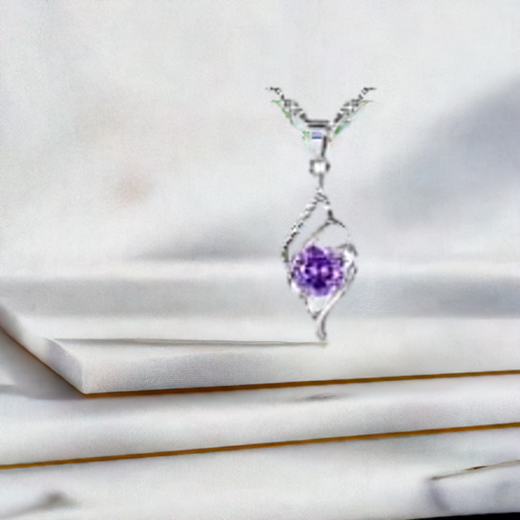 10 x Crown pendant crystal necklace zircon