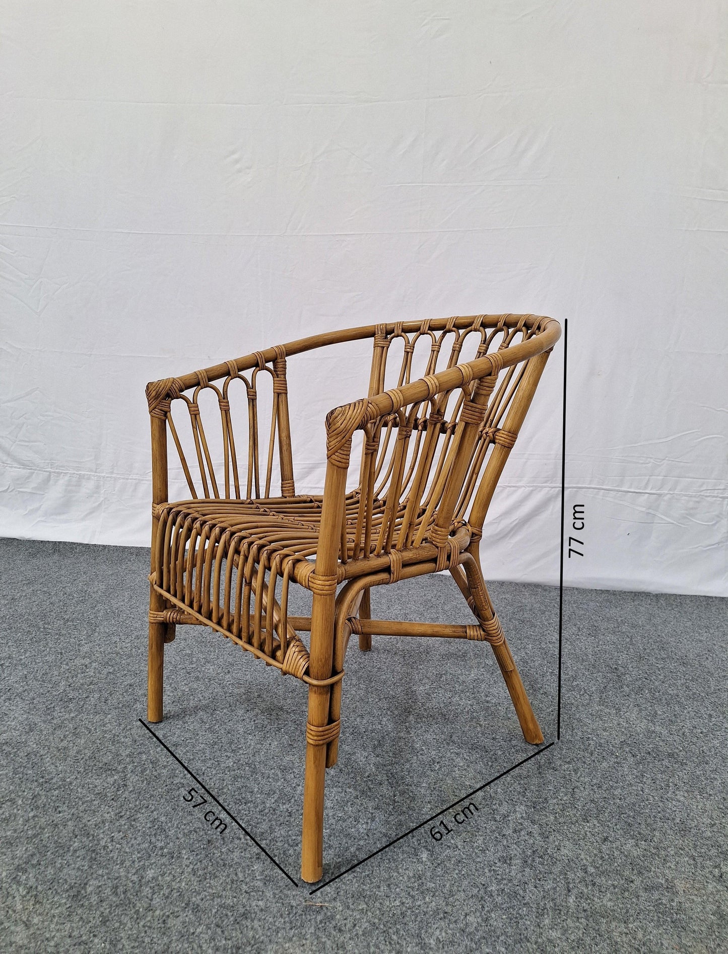 ROCA CHAIR HONEY BROWN WASH