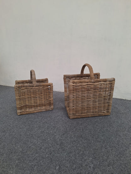 HEAVY FIREWOOD BASKET TWIN SET  - S/M