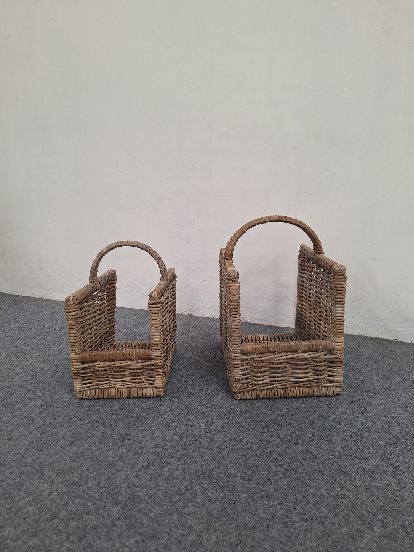 HEAVY FIREWOOD BASKET TWIN SET  - S/M