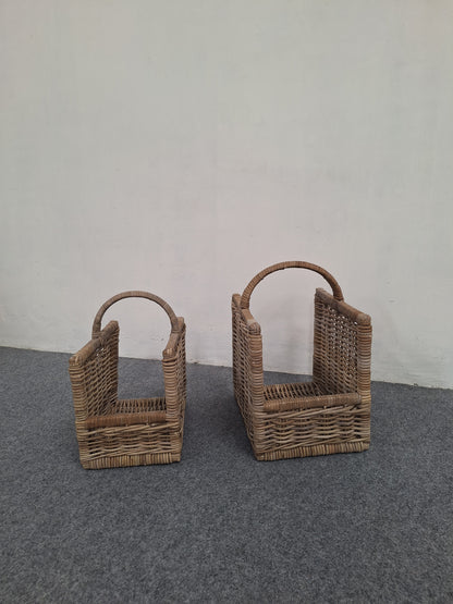 HEAVY FIREWOOD BASKET TWIN SET  - S/M