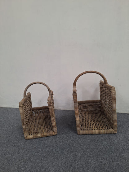 HEAVY FIREWOOD BASKET TWIN SET  - S/M