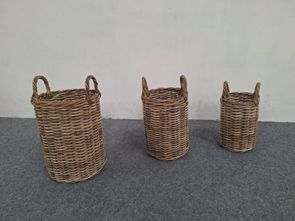 NIEDA WICKER BASKET 3 piece set