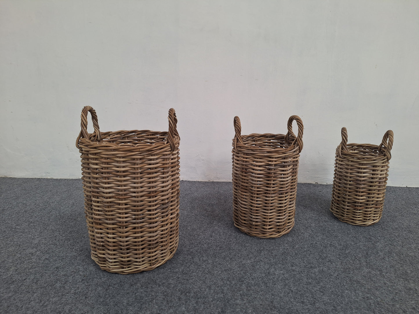 NIEDA WICKER BASKET 3 piece set