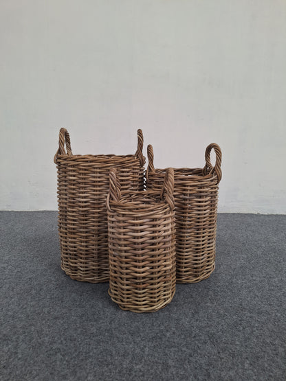 NIEDA WICKER BASKET 3 piece set