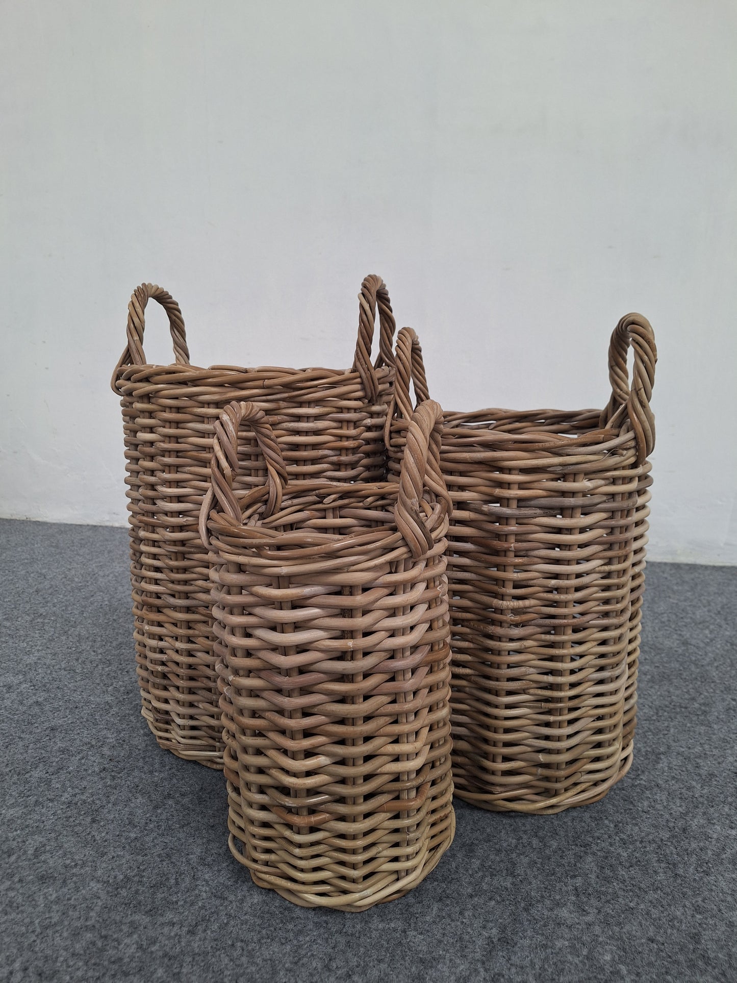 NIEDA WICKER BASKET 3 piece set