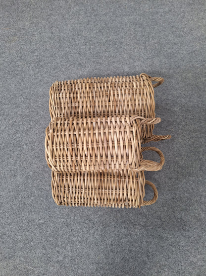 NIEDA WICKER BASKET 3 piece set