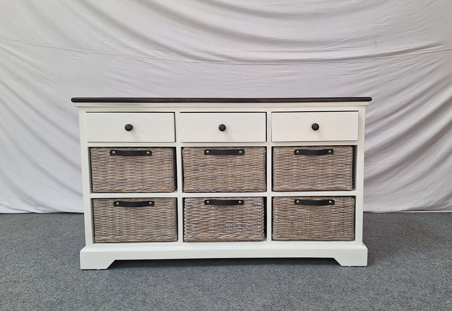 MERISSA CABINET - 3 DRAWERS			 AND 6 BASKETS