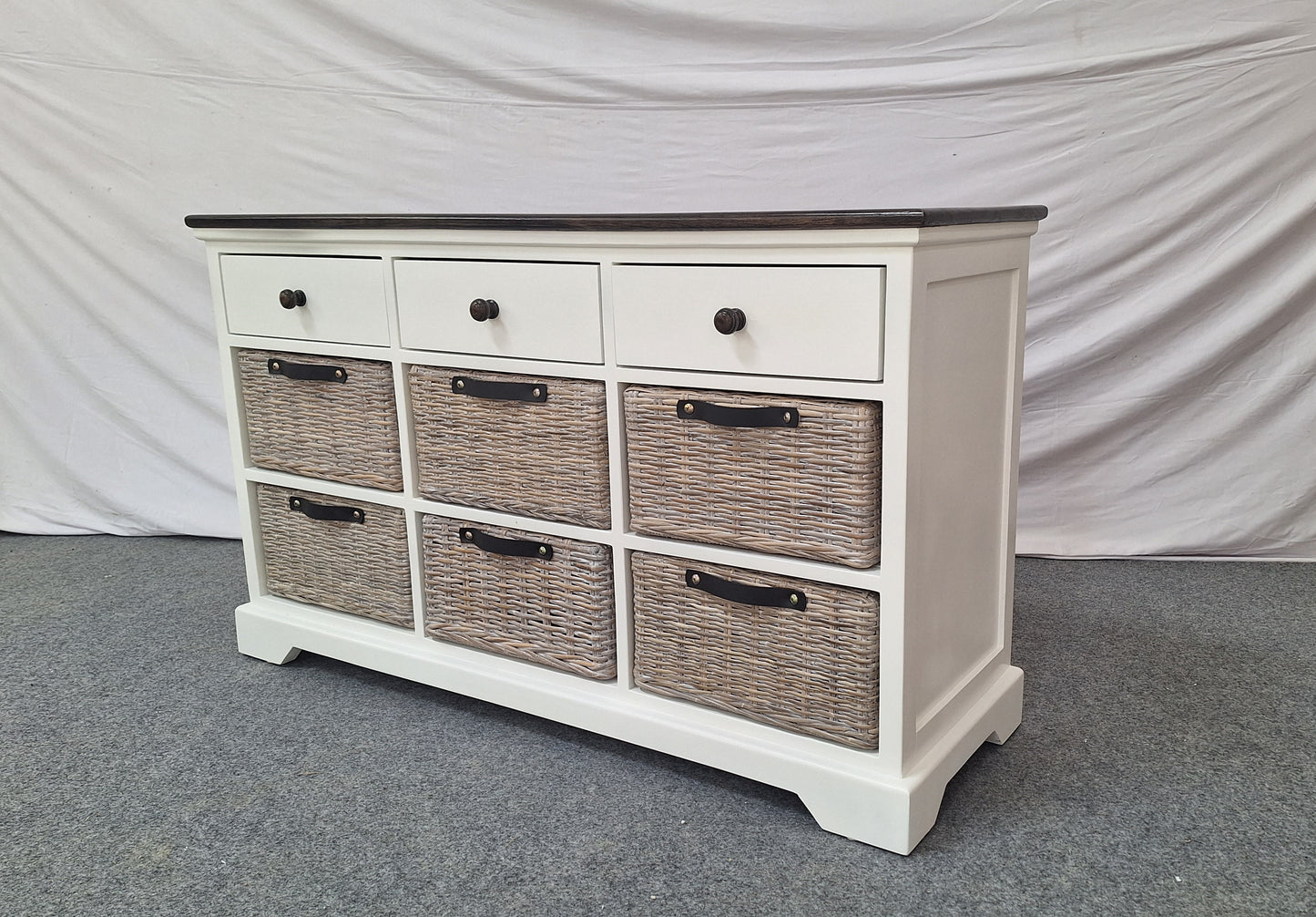 MERISSA CABINET - 3 DRAWERS			 AND 6 BASKETS