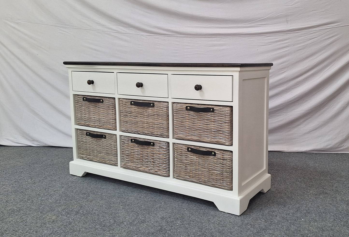 MERISSA CABINET - 3 DRAWERS			 AND 6 BASKETS