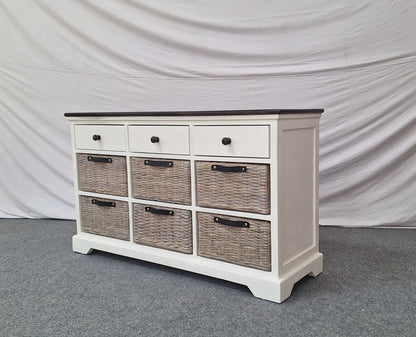 MERISSA CABINET - 3 DRAWERS			 AND 6 BASKETS