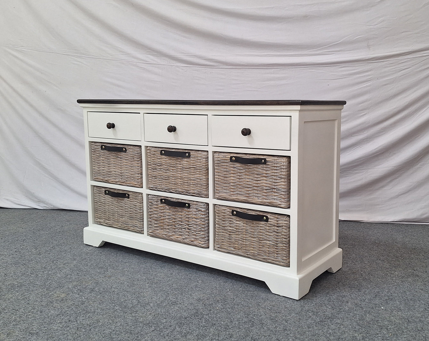 MERISSA CABINET - 3 DRAWERS			 AND 6 BASKETS