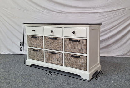 MERISSA CABINET - 3 DRAWERS			 AND 6 BASKETS