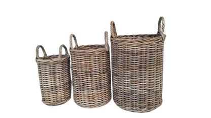 NIEDA WICKER BASKET 3 piece set