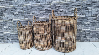 NIEDA WICKER BASKET 3 piece set