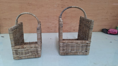 HEAVY FIREWOOD BASKET TWIN SET  - S/M