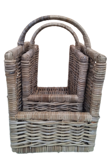 HEAVY FIREWOOD BASKET TWIN SET  - S/M