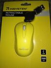 one Yellow extractable usb Computer  mouse